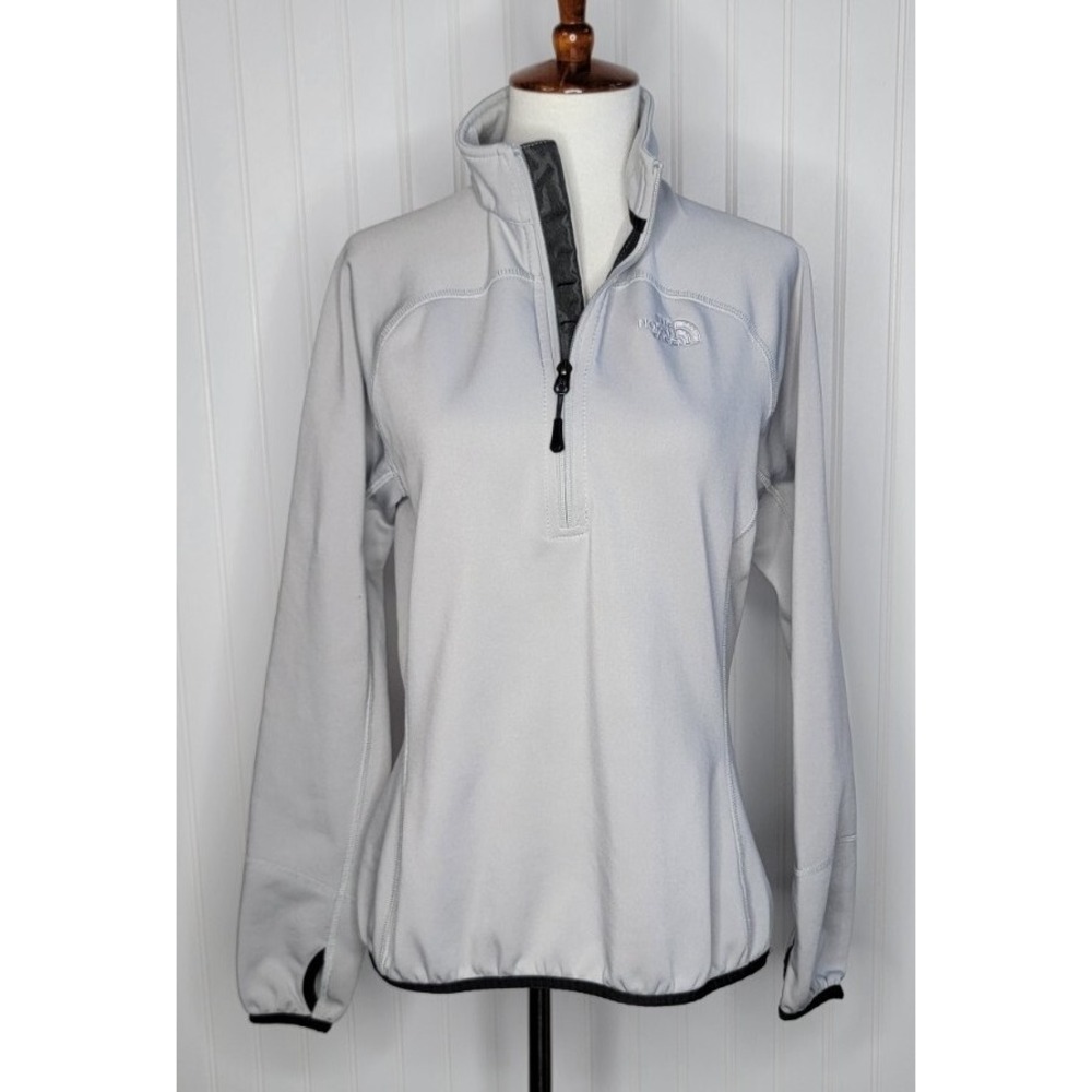 The North Face 1/4 Zip Long Sleeve Pullover Sweater Women's Size Medium Gray